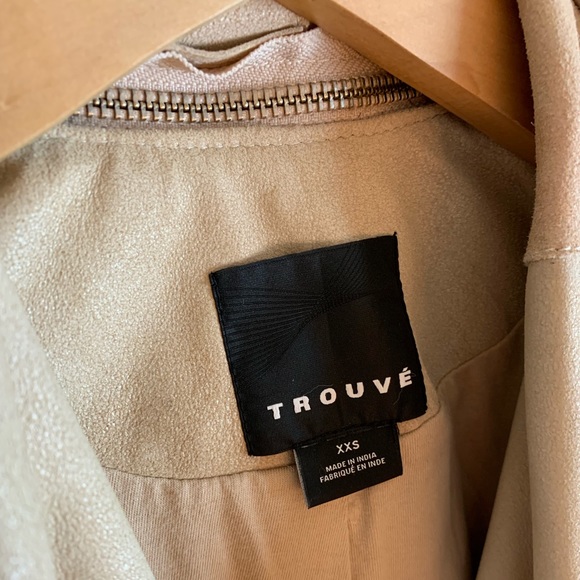 Trouve Leather/suede jacket/cardigan (petite) - Picture 6 of 8